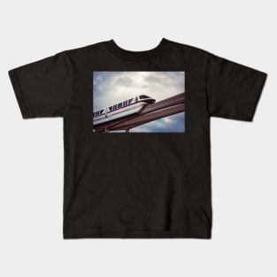 Black and Red Monorail Kids T-Shirt